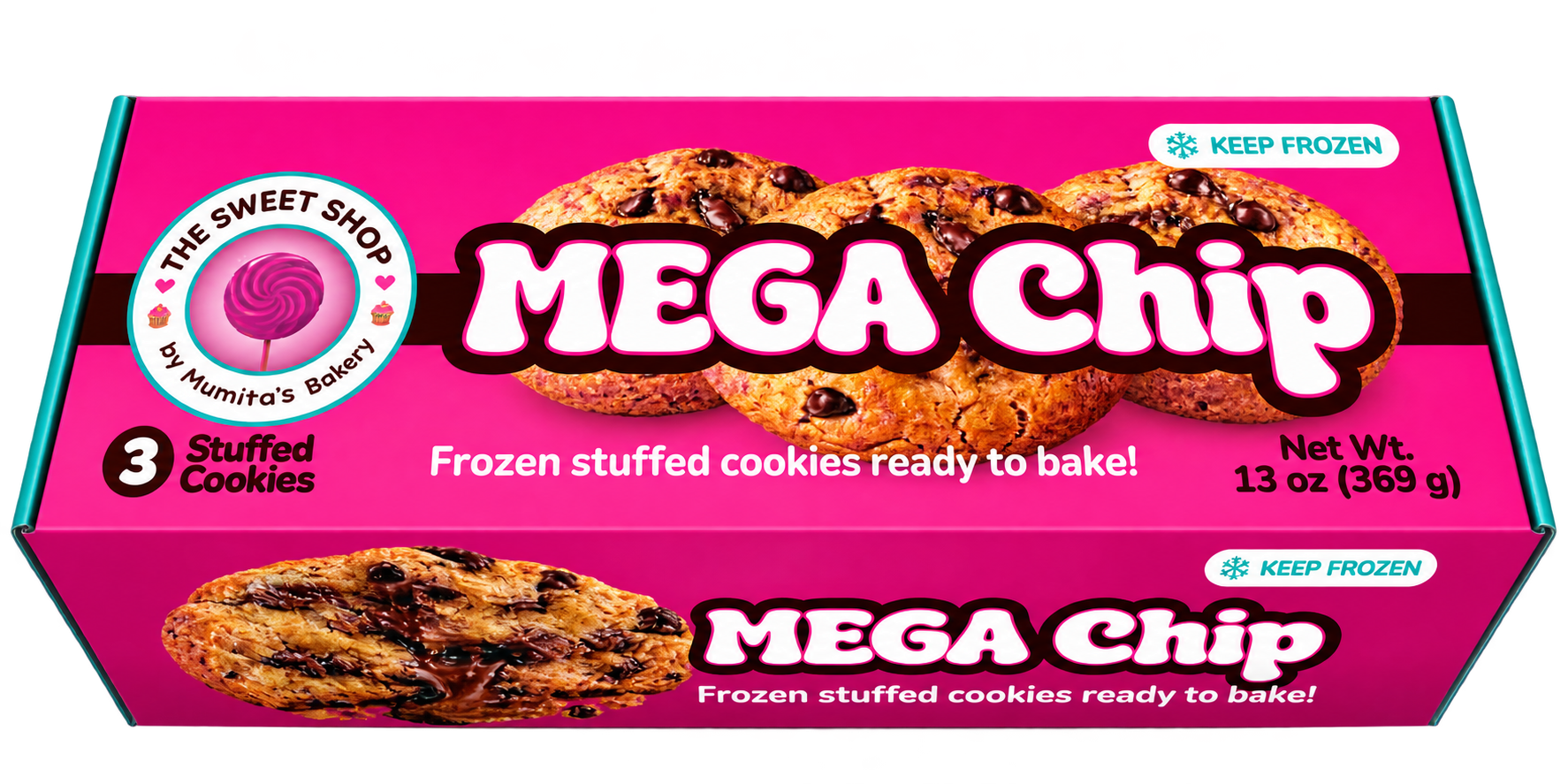 MEGA Chip frozen cookie box