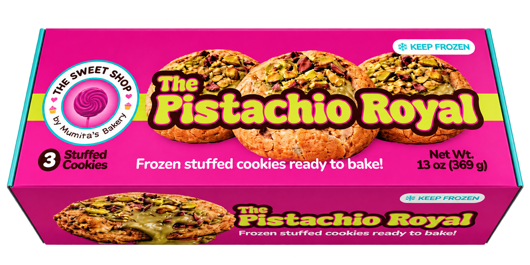 Pistachio Royal frozen cookie box